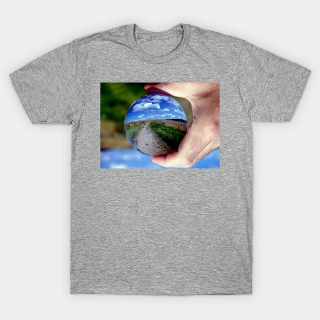 Crystal ball landscape T-Shirt by Simon-dell